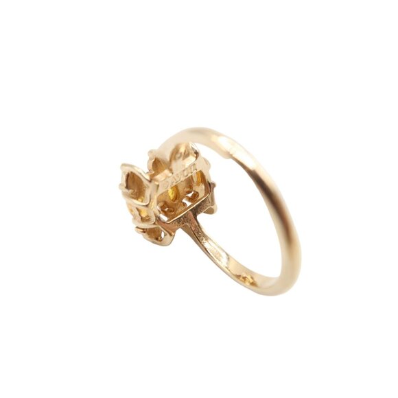 Vintage AVON Faux Opal & Rhinestone Cocktail Statement Gold Tone Ring Size 6.75 - Picture 7 of 8